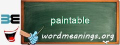 WordMeaning blackboard for paintable